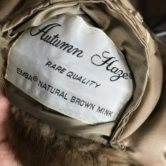 AJ Ugent Autumn Haze Emba Natural Brown Mink Coat - Picture 6 of 16